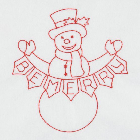 02 - Snowman with a Be Merry Banner